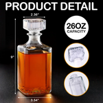 A Good Whiskey, A Great Story - Family Personalized Custom Glass Whiskey Bottle - Father's Day, Gift For Dad, Grandpa, Husband