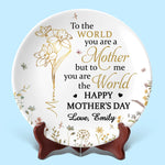 My Forever Hero Is You, Mom - Family Personalized Custom Ceramic Plate - Mother's Day, Gift For Mom, Grandma