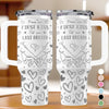Notre amour, sans fin, toujours fort - Gobelet personnalisé de 113 ml avec poignée - Cadeau pour mari et femme, anniversaire