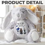 Hug Me Tight, I'm Always With You - Memorial Personalized Custom Easter Bunny Plush - Sympathy Gift For Family Members
