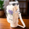 You're My Favorite Flower - Bestie Personalized Custom Neoprene Water Bottle Carrier With Pocket - Gift For Best Friends, BFF, Sisters