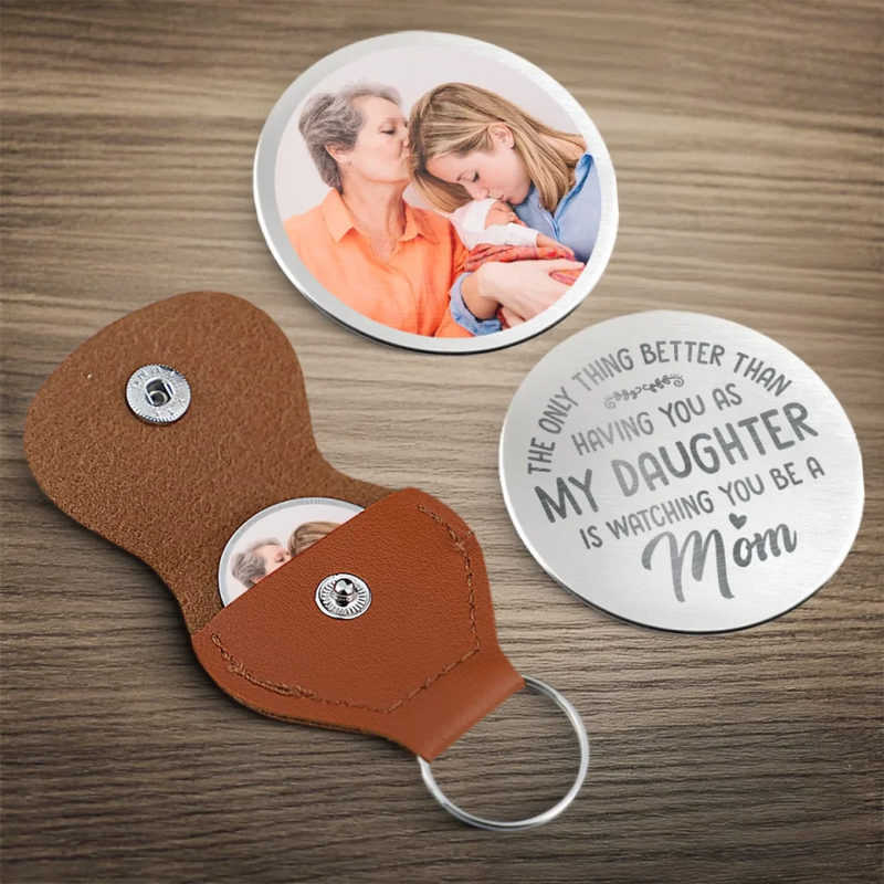 Custom Photo My Heart Is Full, Seeing You Shine As A Mom - Family Personalized Custom Pocket Hug - Mother's Day, Gift For Mom, Daughter