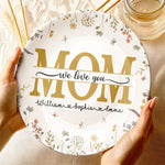 You Are Our Heart, Mom - Family Personalized Custom Ceramic Plate - Mother's Day, Gift For Mom, Grandma
