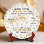 Mommy, I Can’t Wait To Meet You - Family Personalized Custom Ceramic Plate - Mother's Day, Baby Shower Gift, Gift For New Moms