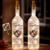 Lampe bouteille personnalisée avec photo « Je t'aime à jamais » - Cadeau pour mari et femme, anniversaire