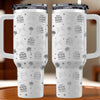 A Happy Pup Makes A Happy Mom - Dog Personalized Custom Engraved 40oz Tumbler With Handle - Gift For Pet Owners, Pet Lovers