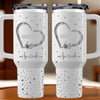 The Heart Of Our Family - Family Personalized Custom Engraved 40oz Tumbler With Handle - Father's Day, Gift For Dad, Grandpa