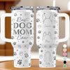 Meilleure maman de chien au monde - Gobelet personnalisé de 1 133 ml avec poignée et gravure personnalisée - Cadeau pour propriétaires et amoureux des animaux