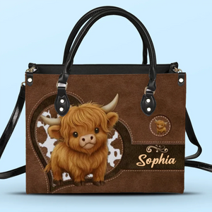 L'amour de maman est une force douce - Sac à main en cuir personnalisé pour la famille - Fête des Mères, cadeau pour maman, grand-mère