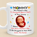 Sending Cuddles From The Inside - Family Personalized Custom Mug - Mother's Day, Baby Shower Gift, Gift For New Moms