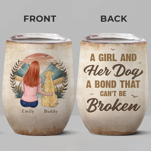 Amour fidèle, câlins à fourrure - Verre à vin personnalisé pour chien - Fête des Mères, cadeau pour les propriétaires d'animaux et les amoureux des animaux
