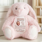 Just A Little Bump Full Of Big Love - Family Personalized Custom Easter Bunny Plush - Mother's Day, Baby Shower Gift, Gift For First Mom