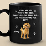 Poop Patrol Says Thank You - Dog Personalized Custom Black Mug - Gift For Pet Owners, Pet Lovers