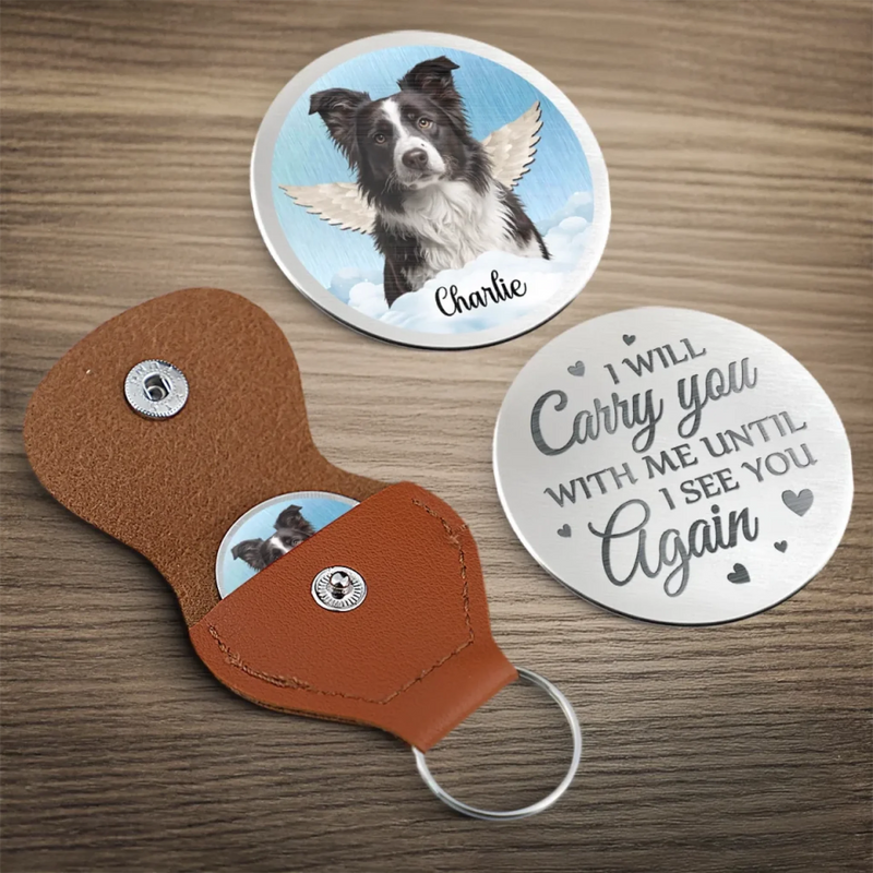 Custom Photo Gone But Not Forgotten, Forever Loved - Memorial Personalized Custom Pocket Hug - Sympathy Gift For Pet Owners, Pet Lovers