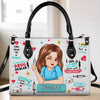 Gardez votre calme, je suis infirmière ! Sac à main en cuir personnalisé pour infirmière ! Cadeau de remerciement, d'appréciation, de vie d'infirmière et de médecin.
