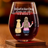 My Dog, My Therapist - Dog Personalized Custom Wine Glass - Mother's Day, Gift For Pet Owners, Pet Lovers