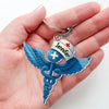 With Wings Of Compassion, I Serve - Nurse Personalized Custom Shaped Acrylic Keychain - Appreciation, Thank You Gift, Nurse Life, Doctor Life
