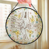 In Every Grip, A Lifetime Of Love - Family Personalized Custom Stained Glass Window Hanging Suncatcher - Mother's Day, Gift For Mom, Grandma