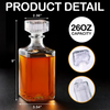 Off The Clock On The Rocks - Family Personalized Custom Glass Whiskey Bottle - Father's Day, Gift For Dad, Grandpa