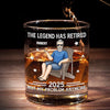 J'ai travaillé toute ma vie pour ce verre - Verre à whisky personnalisé pour la famille - Fête des pères, cadeau pour papa, grand-père