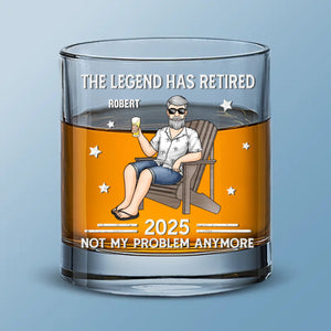 J'ai travaillé toute ma vie pour ce verre - Verre à whisky personnalisé pour la famille - Fête des pères, cadeau pour papa, grand-père