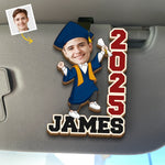 Custom Photo From Student To Star - Family Personalized Custom Car Visor Clip - Graduation Gift For Family