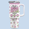 Heart Full Of Love, Hands Full Of Paws - Dog Personalized Custom 3D Inflated Effect Printed 40 Oz Stainless Steel Tumbler With Handle - Gift For Pet Owners, Pet Lovers