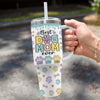 Just A Dog Mom Doing Her Best - Dog Personalized Custom 3D Inflated Effect Printed 40 Oz Stainless Steel Tumbler With Handle - Gift For Pet Owners, Pet Lovers