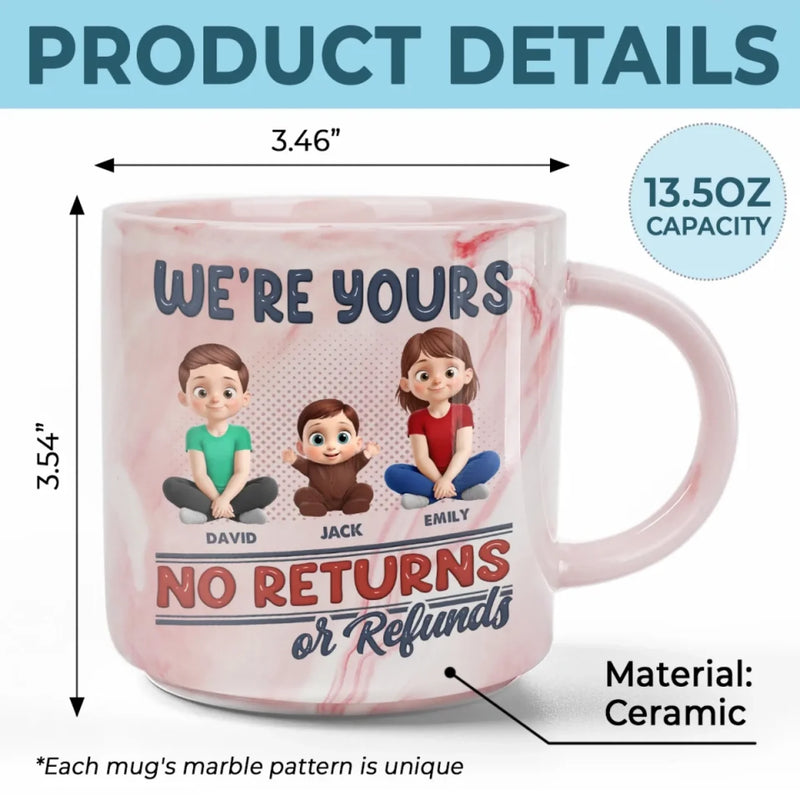 Love Me Or Love Me More - Family Personalized Custom Marble Mug - Gift For Family Members