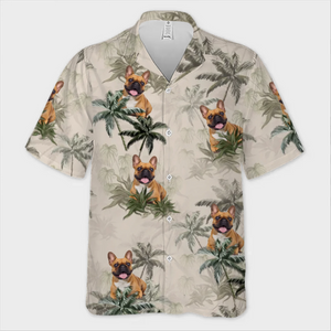 Custom Photo Unisex Tropical Hawaiian Aloha Shirt - Personalized Summer Vacation And Travel Gifts For Family, Dog Cat Lovers - Dog Vibes And Beach Tides