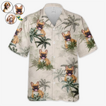Custom Photo Dog Vibes And Beach Tides - Dog & Cat Personalized Custom Unisex Tropical Hawaiian Aloha Shirt - Summer Vacation Gift, Gift For Dog Lovers