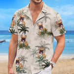 Custom Photo Dog Vibes And Beach Tides - Dog & Cat Personalized Custom Unisex Tropical Hawaiian Aloha Shirt - Summer Vacation Gift, Gift For Dog Lovers
