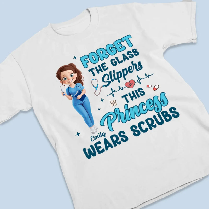 This Princess Wears Scrubs - Nurse Personalized Custom Unisex T-shirt, Premium T-shirt, Hoodie - Appreciation, Thank You Gift, Nurse Life, Doctor Life