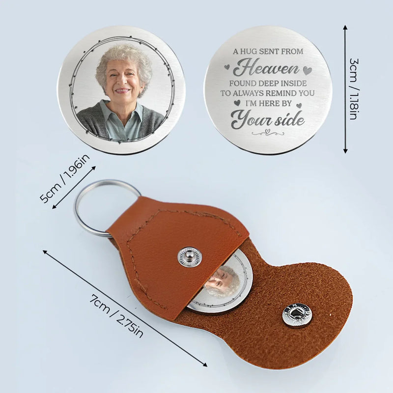 Custom Photo Your Hug Lives On In My Heart - Memorial Personalized Custom Pocket Hug - New Arrival, Sympathy Gift For Family Members