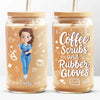 Sauver des vies, une tasse à la fois - Tasse en verre personnalisée pour infirmière, tasse à café glacé - Cadeau d'appréciation, de remerciement, vie d'infirmière, vie de médecin