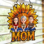 Custom Name Sunflower Gifts for Mom - Personalized Suncatcher Ornament