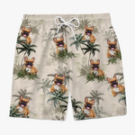 Custom Photo Island Boy With A Bark - Dog & Cat Personalized Custom Tropical Hawaiian Aloha Men Beach Shorts - Summer Vacation Gift For Dog Lovers, Pet Owners