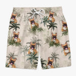Custom Photo Island Boy With A Bark - Dog & Cat Personalized Custom Tropical Hawaiian Aloha Men Beach Shorts - Summer Vacation Gift For Dog Lovers, Pet Owners