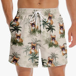 Custom Photo Island Boy With A Bark - Dog & Cat Personalized Custom Tropical Hawaiian Aloha Men Beach Shorts - Summer Vacation Gift For Dog Lovers, Pet Owners