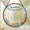 Sunshine, Petals And Grandma’s Love - Family Personalized Custom Stained Glass Window Hanging Suncatcher - Mother's Day, Gift For Mom, Grandma
