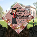 Dream Big Shine Bright - Family Personalized Custom Graduation Cap - Graduation Gift For Family Members, Siblings, Brothers, Sisters