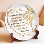 You Are A Daughter, A Blessing Beyond Measure - Family Personalized Custom Ceramic Plate - Mother's Day, Gift For Daughter In Law, New Moms