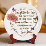 My Heart Grows Bigger With You In It - Family Personalized Custom Ceramic Plate - Mother's Day, Gift For Daughter-In-Law, New Moms
