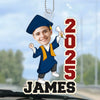 Custom Photo Cheers To The Tassel Hustle - Family Personalized Custom Car Ornament - Acrylic Custom Shaped - Graduation Gift For Family Members, Siblings, Brothers, Sisters