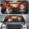 Pattes à bord, du plaisir en perspective ! Pare-soleil personnalisé pour pare-brise de voiture, protection de vitre de voiture, cadeau pour la fête des Mères, pour les propriétaires d'animaux et les amoureux des animaux.