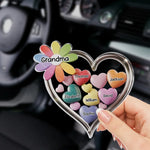 Love Grows Here - Family Personalized Custom Acrylic Car Visor Clip - Mother's Day, Gift For Mom, Grandma