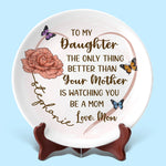 My Heart Grows Bigger With You In It - Family Personalized Custom Ceramic Plate - Mother's Day, Gift For Daughter-In-Law, New Moms