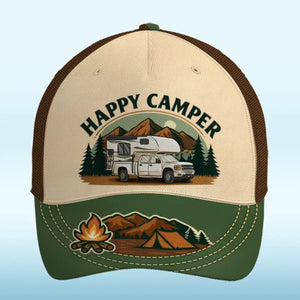 Né pour vagabonder, conçu pour camper - Casquette de camping personnalisée, casquette classique à imprimé intégral - Cadeau pour les amateurs de camping