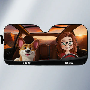 Paw-Sitively, la meilleure maman de chien au monde ! Pare-soleil personnalisé pour pare-brise de voiture, protection de fenêtre de voiture, cadeau pour la fête des Mères et les amoureux des animaux.