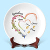From Grandma to Mom to Us - Family Personalized Custom Ceramic Plate - Mother's Day, Gift For Mom, Grandma